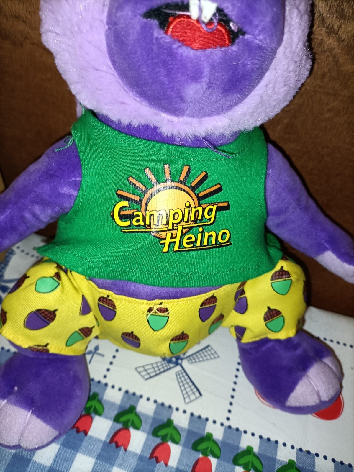 Camping Heino bever knuffel paars 30 cm groot, Ophalen of Verzenden, Zo goed als nieuw, Overige typen