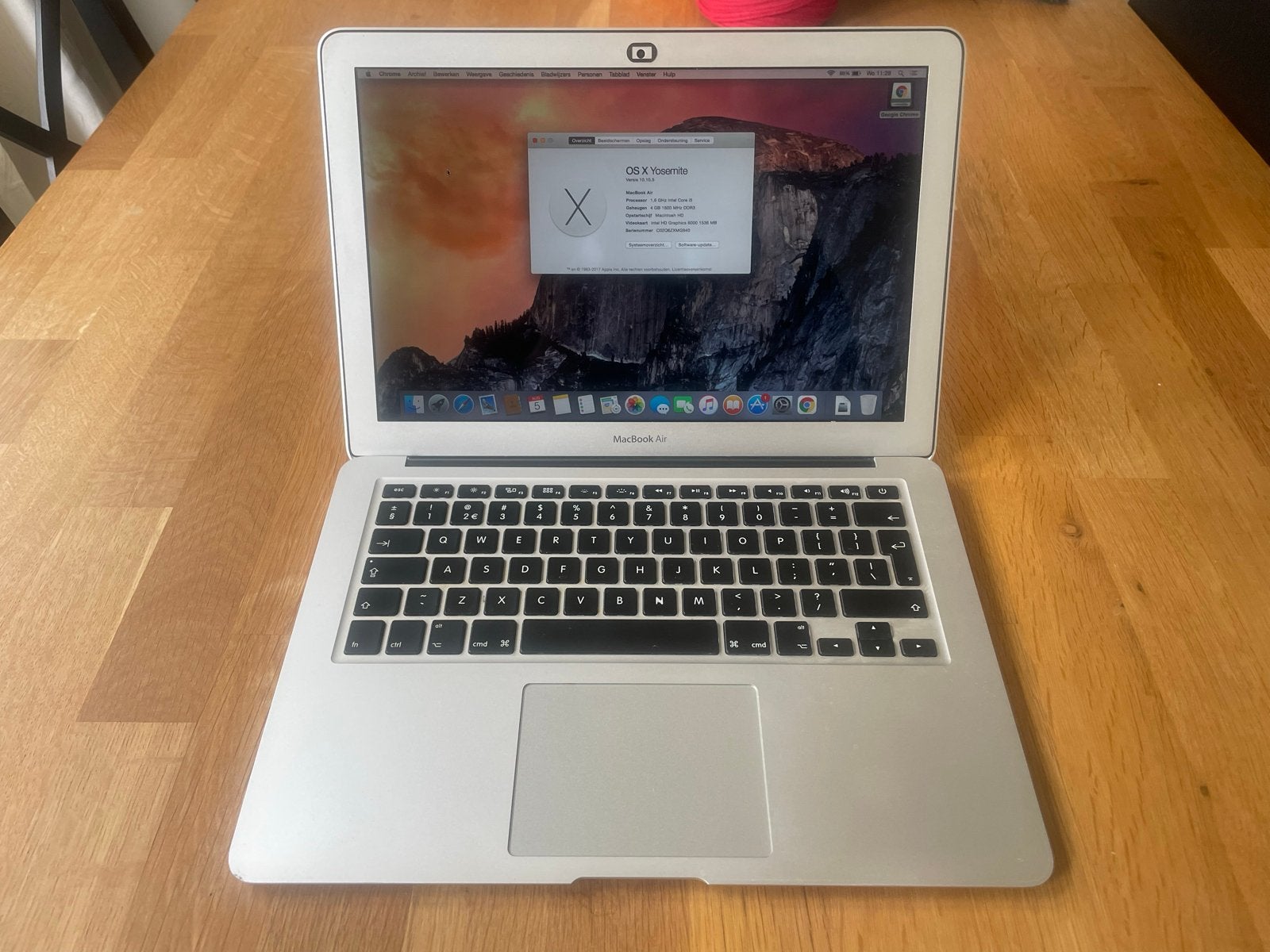 Apple MacBook Air 2015 - 13,3 inch, Computers en Software, Apple Macbooks, 256 GB, 2 tot 3 Ghz, Qwerty, 13 inch