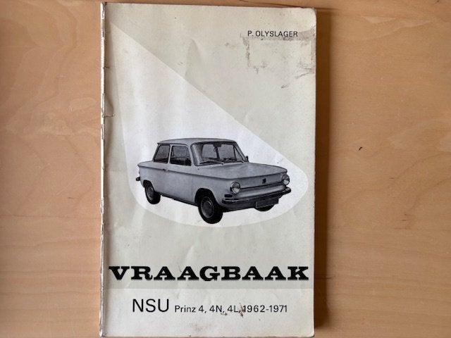 P. Olyslager Vraagbaak NSU Prinz 4 4N 4 L 1962-1971, Ophalen of Verzenden