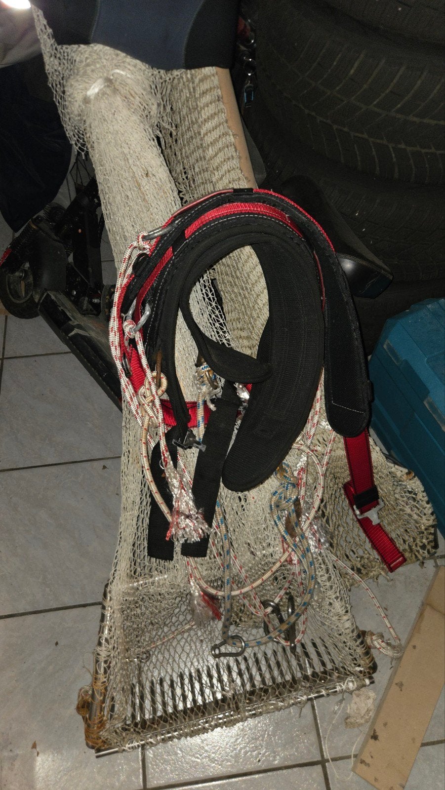 Handkokkel beugels, kokkel harken en visnet, Ophalen, Gebruikt, Net of Fuik