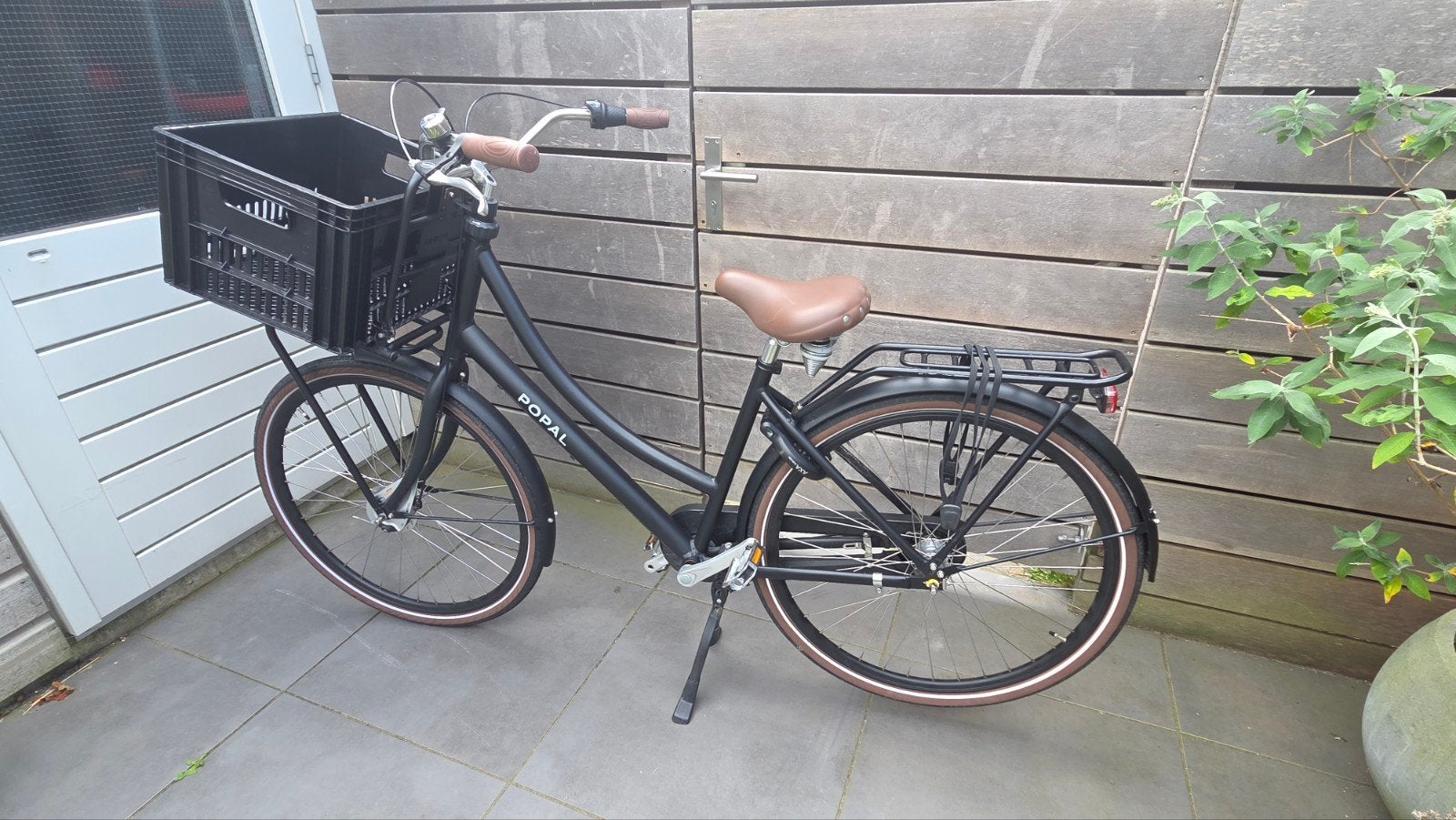 Popal Daily Dutch Basic Damesfiets - Mat Zwart, Overige merken, Terugtraprem, Ophalen of Verzenden, 50 tot 53 cm