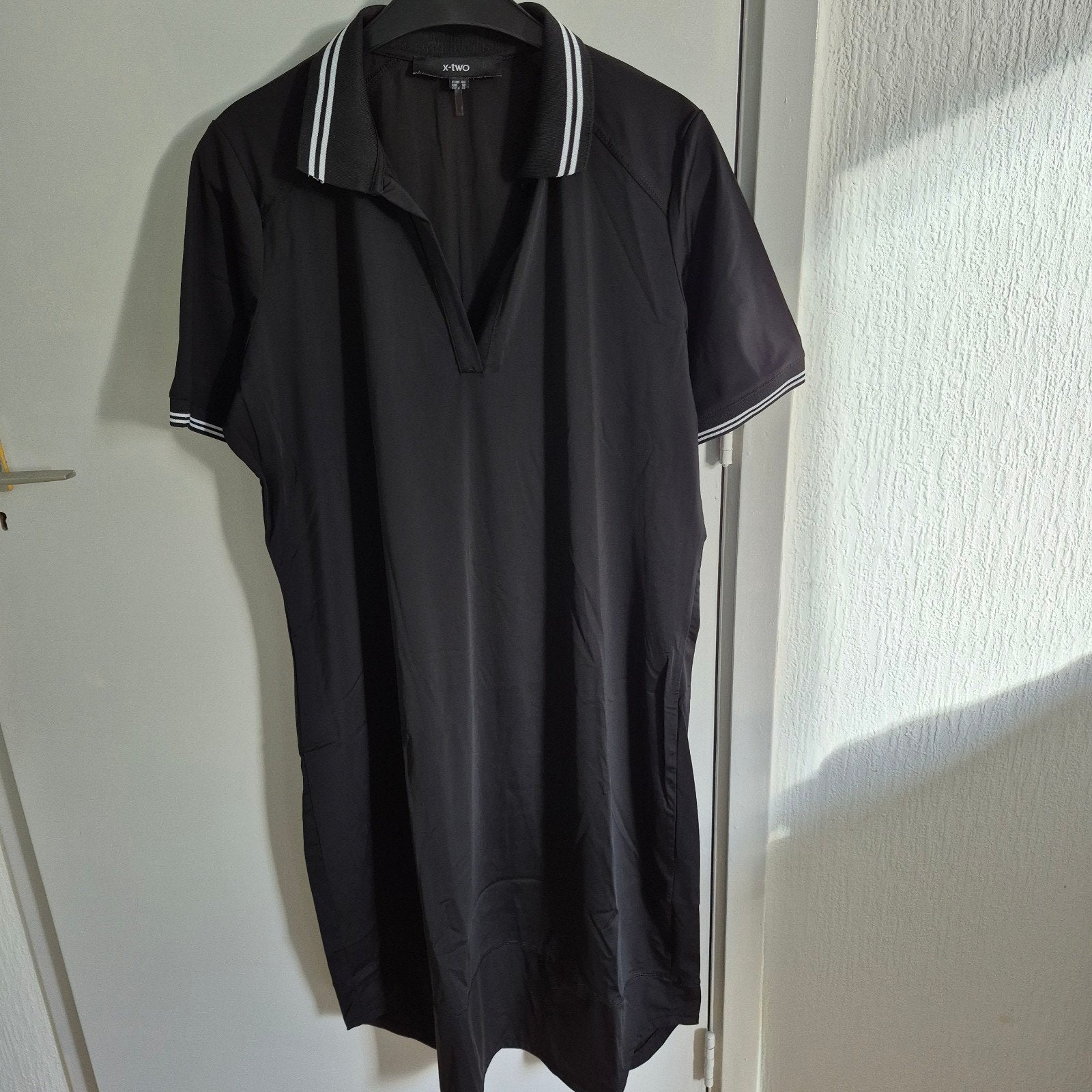 X-TWO zwarte polo jurk maat 46, zo goed als nieuw, Zwart, Maat 46/48 (XL) of groter, Ophalen of Verzenden, Zo goed als nieuw