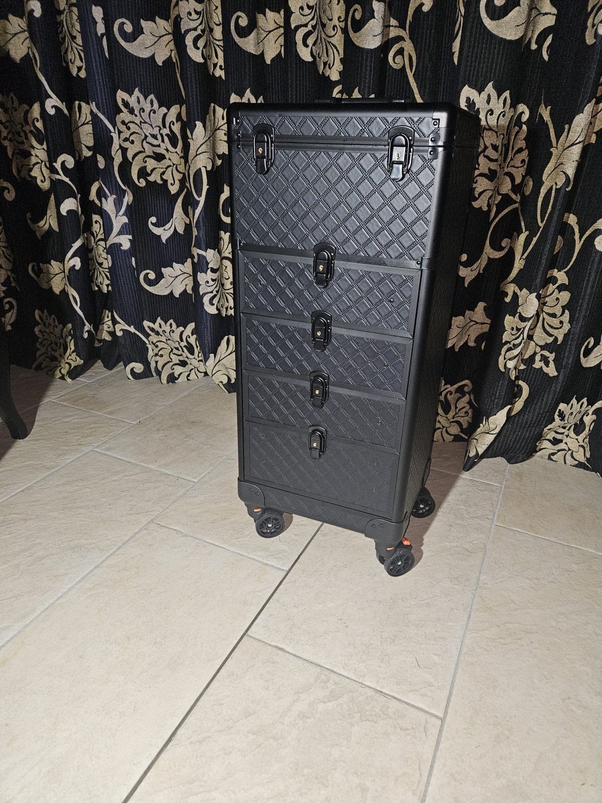Professionele Make-up Koffer Trolley Zwart 82x34x28 cm, Zwart, Nieuw, Ophalen of Verzenden, Met slot