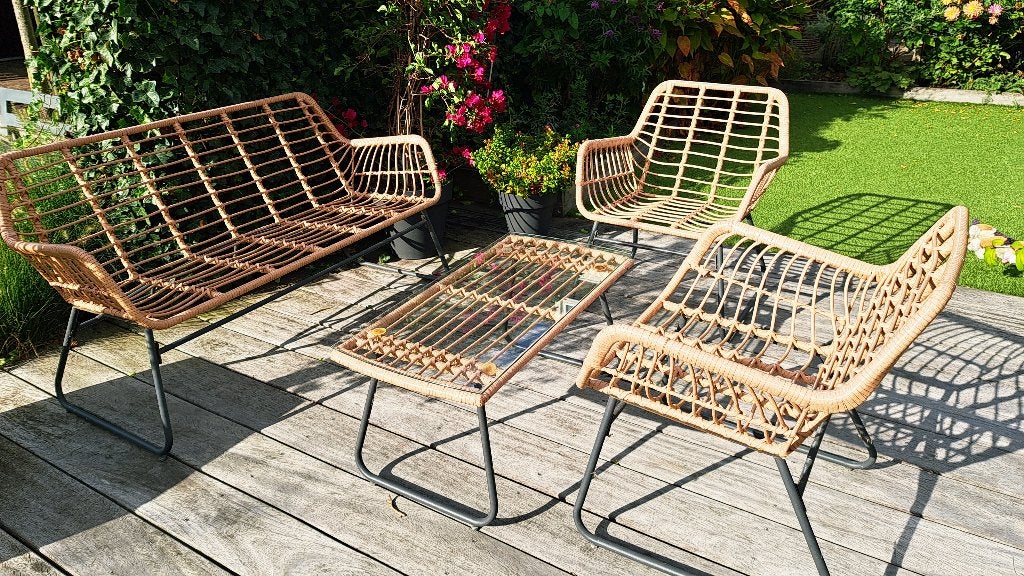 Tuinset, Tuin en Terras, Tuinsets en Loungesets, Ophalen, 4 zitplaatsen, Kunststof, Gebruikt