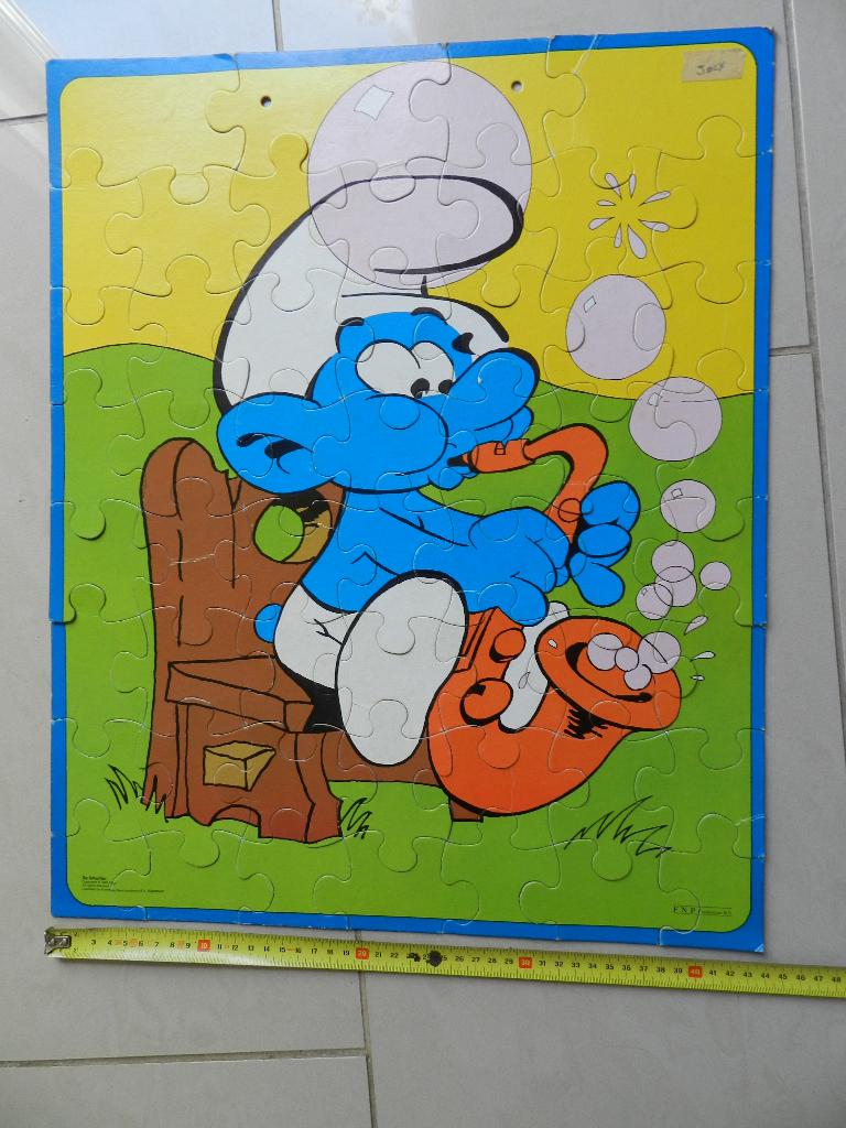 Smurfen Puzzel, Ophalen of Verzenden, Meer dan 50 stukjes, Gebruikt, 6 jaar of ouder