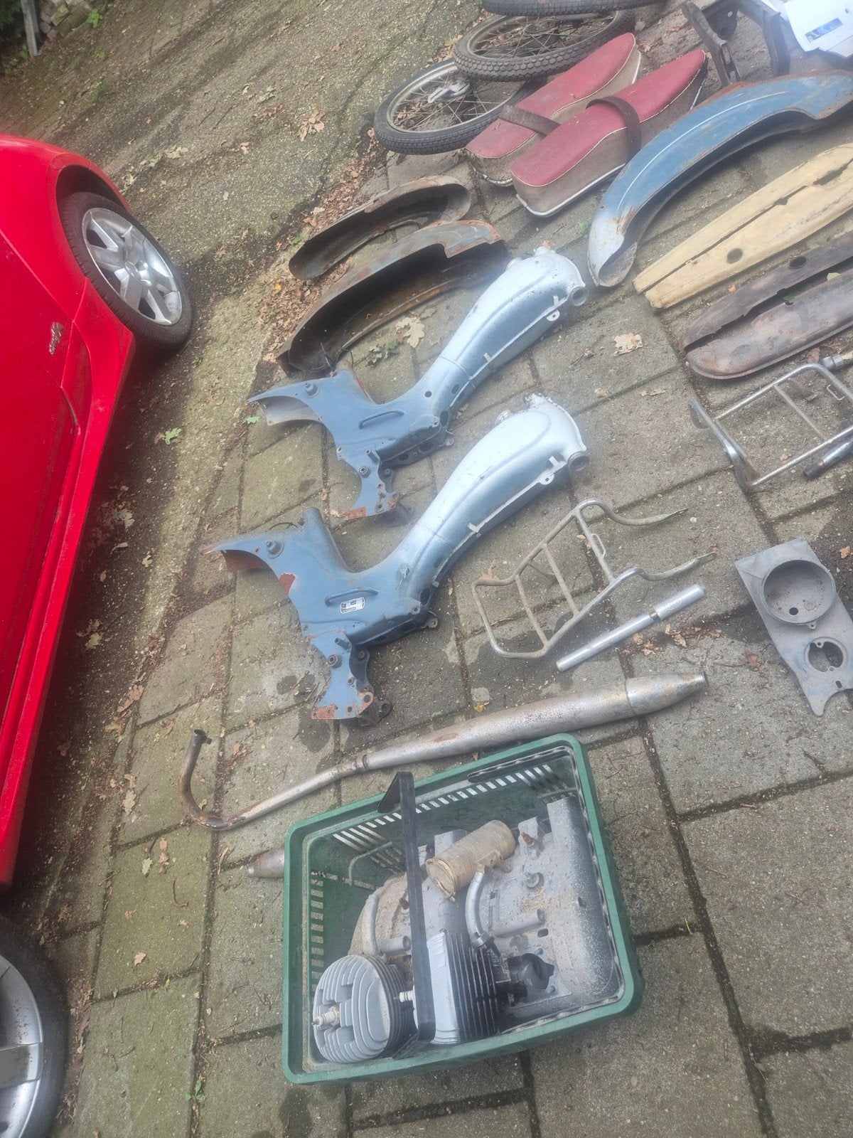 2x dkw hummel type 113 in onderdelen, Fietsen en Brommers, Brommeronderdelen | Oldtimers, Ophalen, Gebruikt, Overige typen, Overige merken