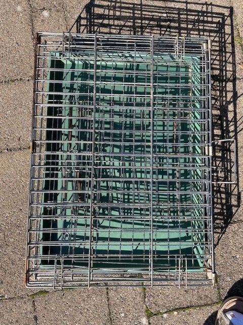 Metalen bench, opvouwbaar, Ophalen, Gebruikt