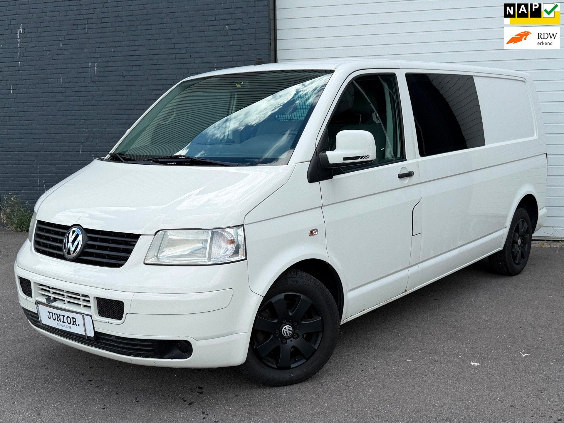 Volkswagen Transporter 2.5 TDI 340 Trendline MARGE/5CILLINDE, Auto's, Voorwielaandrijving, Stof, Gebruikt, Zwart