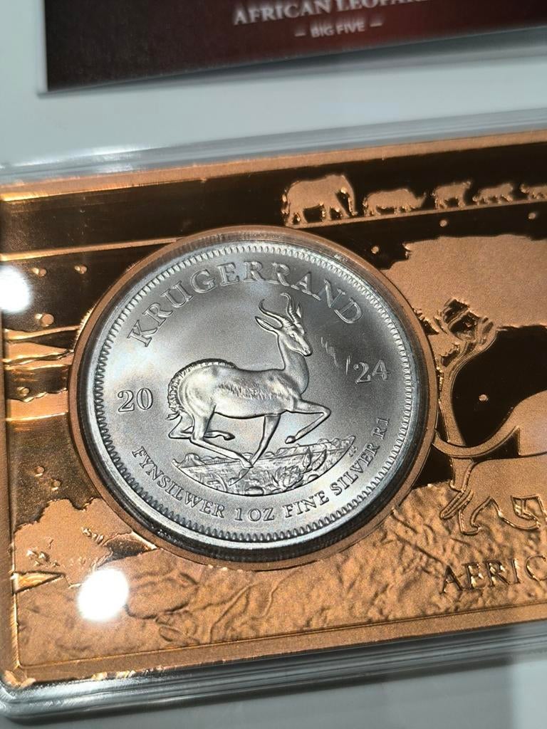 1oz 999 Zilver Krügerrand 2024 in 3oz Bar, Ophalen of Verzenden, Zilver