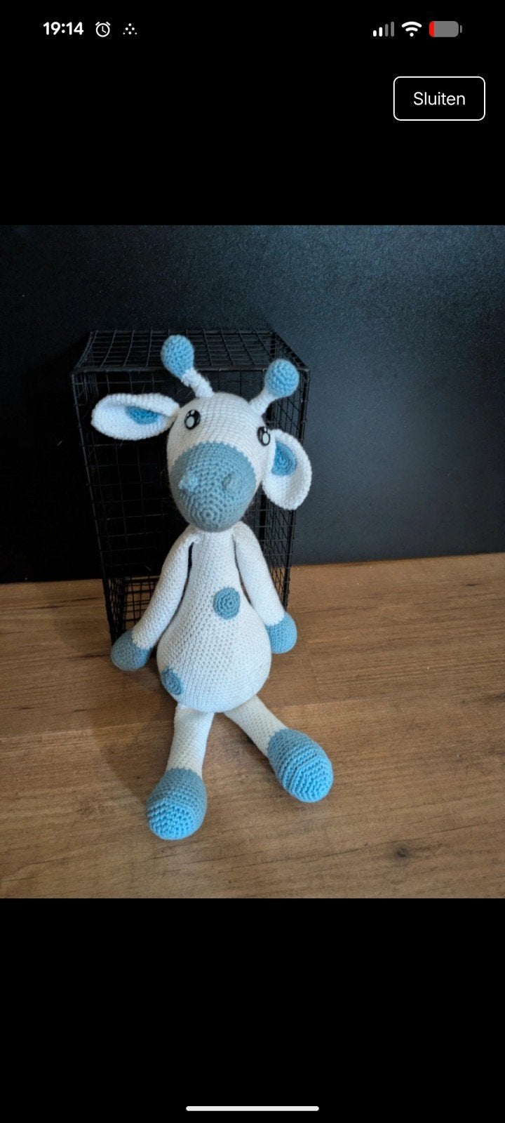 Nieuwe handgemaakte gehaakte knuffel Giraf, Ophalen of Verzenden, Nieuw, Giraf, Middelgroot (20 tot 80 cm)
