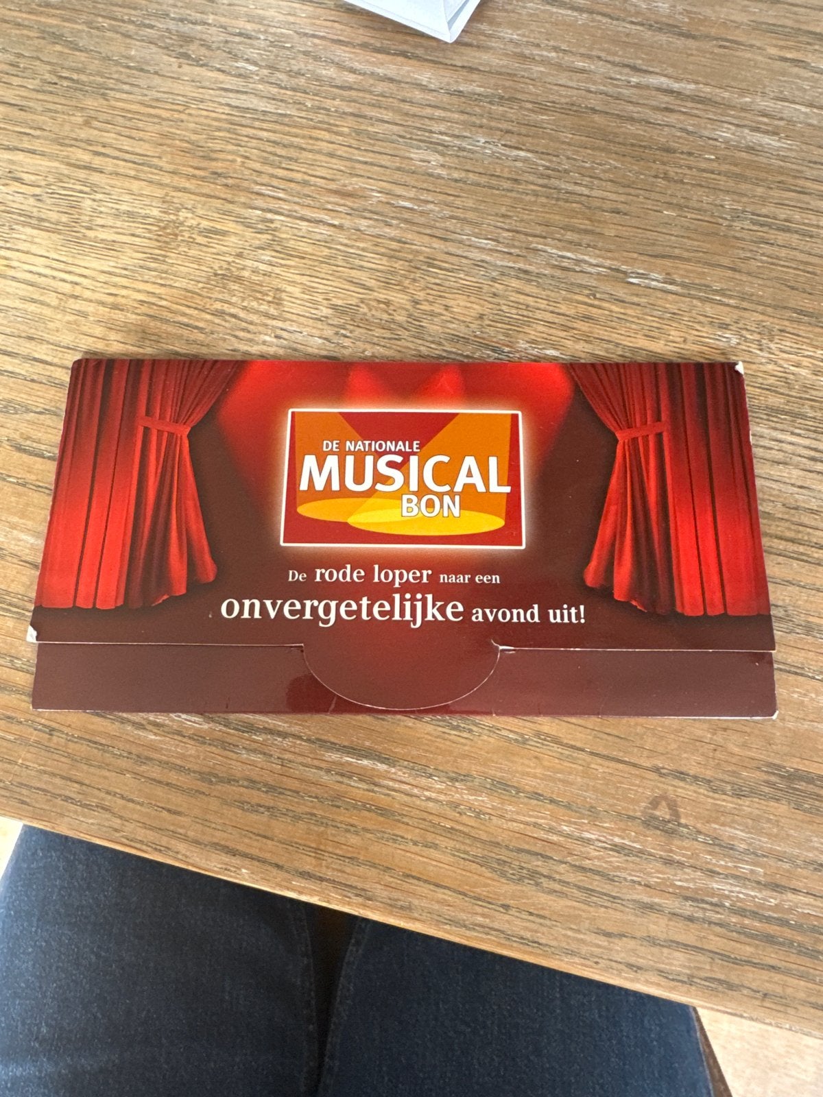 Musical bon 25 euro, Tickets en Kaartjes, Eén persoon