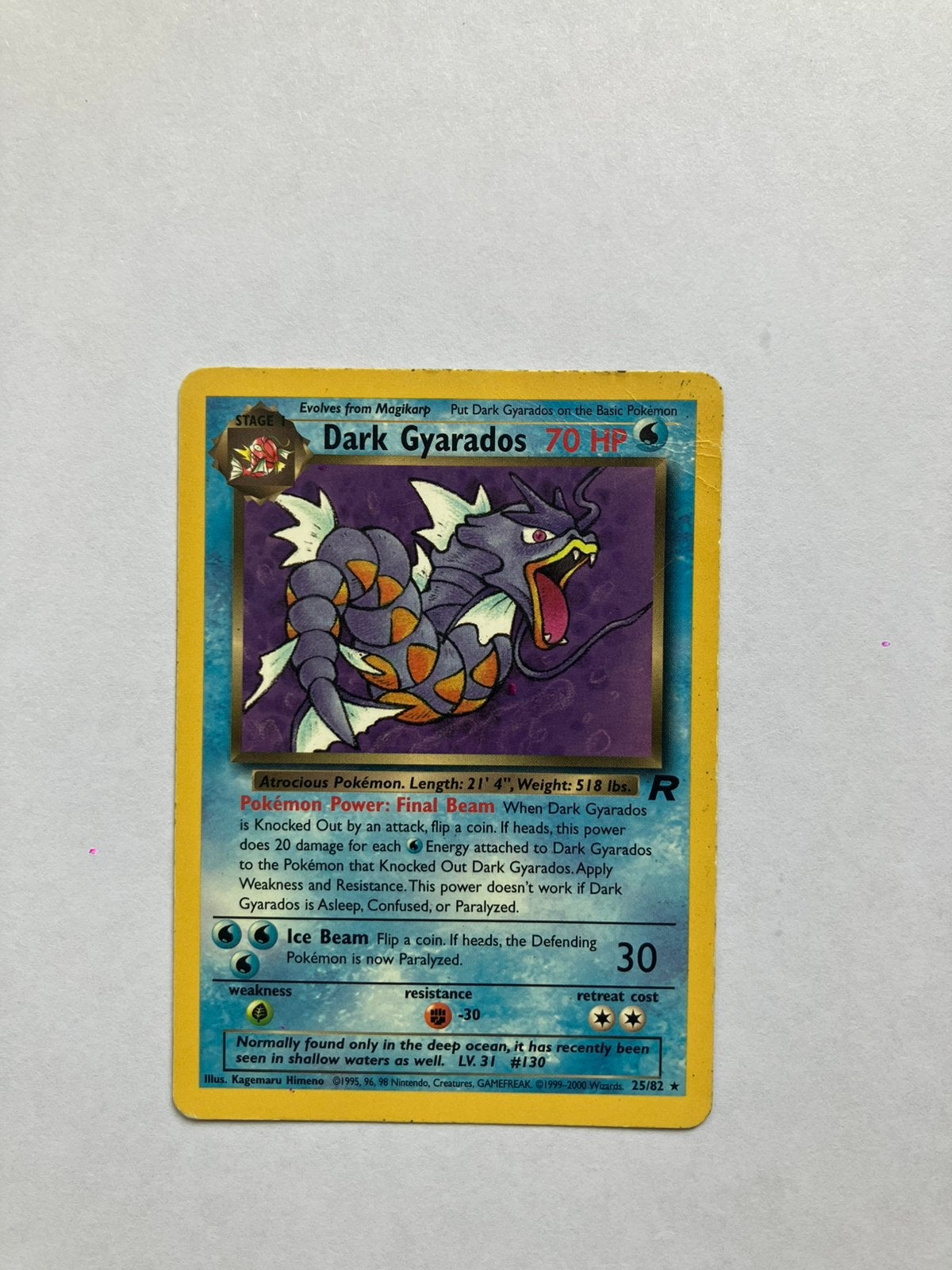 Dark Gyarados - Rocket Set Pokémon kaart, Hobby en Vrije tijd, Verzamelkaartspellen | Pokémon, Ophalen of Verzenden, Gebruikt