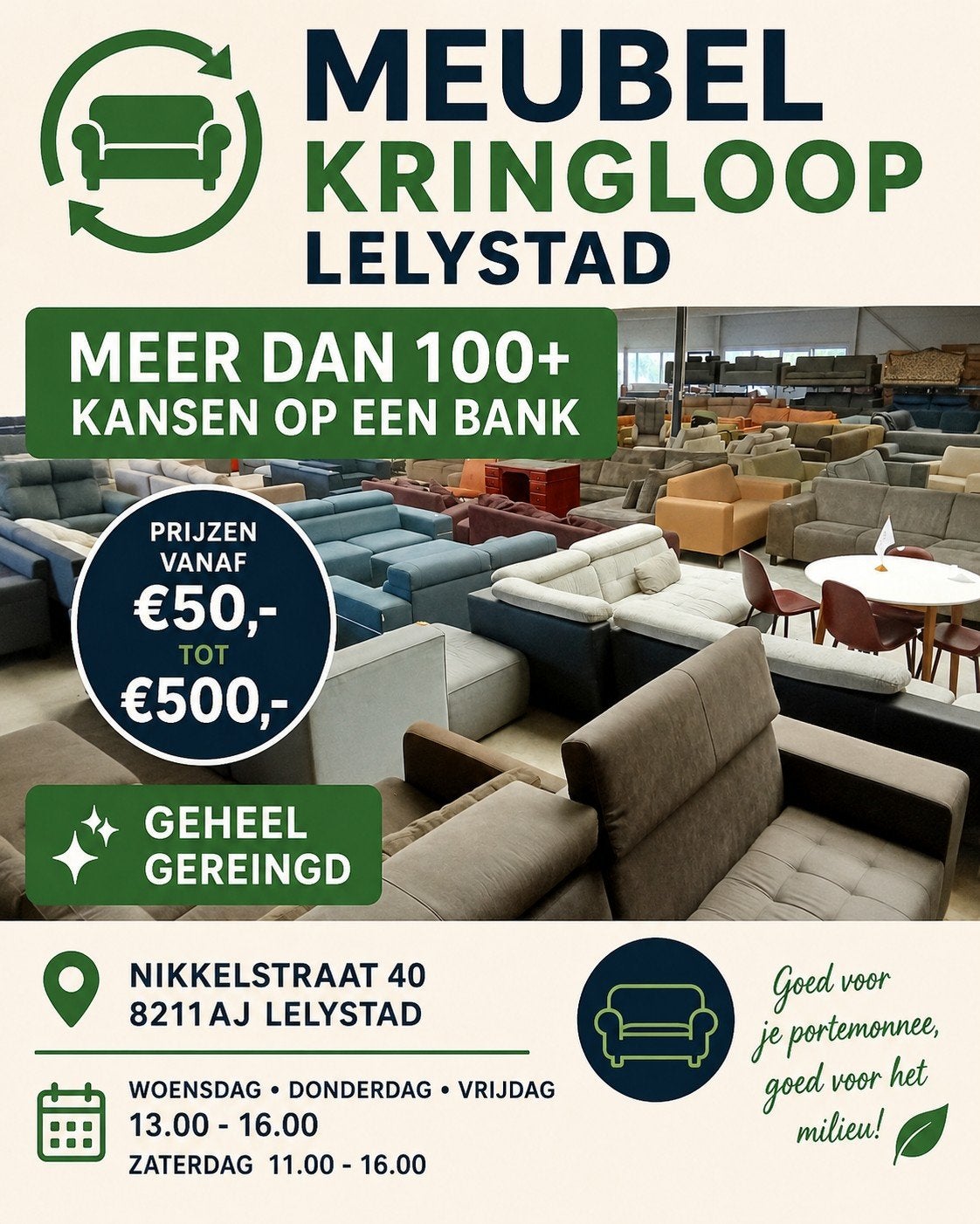 100+ gereinigde hoekbanken elke dag nieuwe voorraad!!, Minder dan 50 cm, ., Ophalen of Verzenden, Zo goed als nieuw
