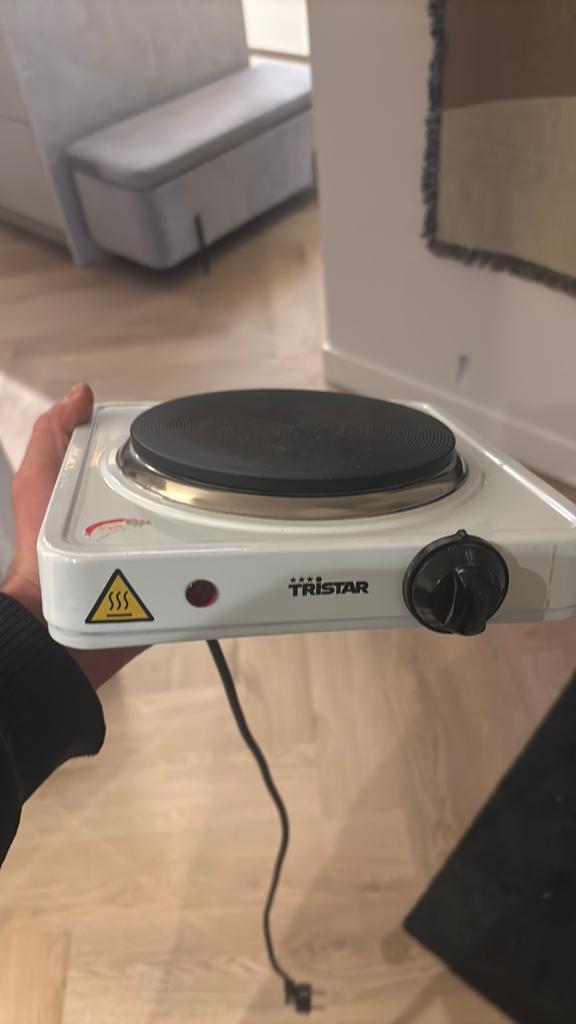 Tristar elektrische kookplaat - compact en draagbaar, Gebruikt, 3 kookzones of minder, Ophalen of Verzenden, Vrijstaand