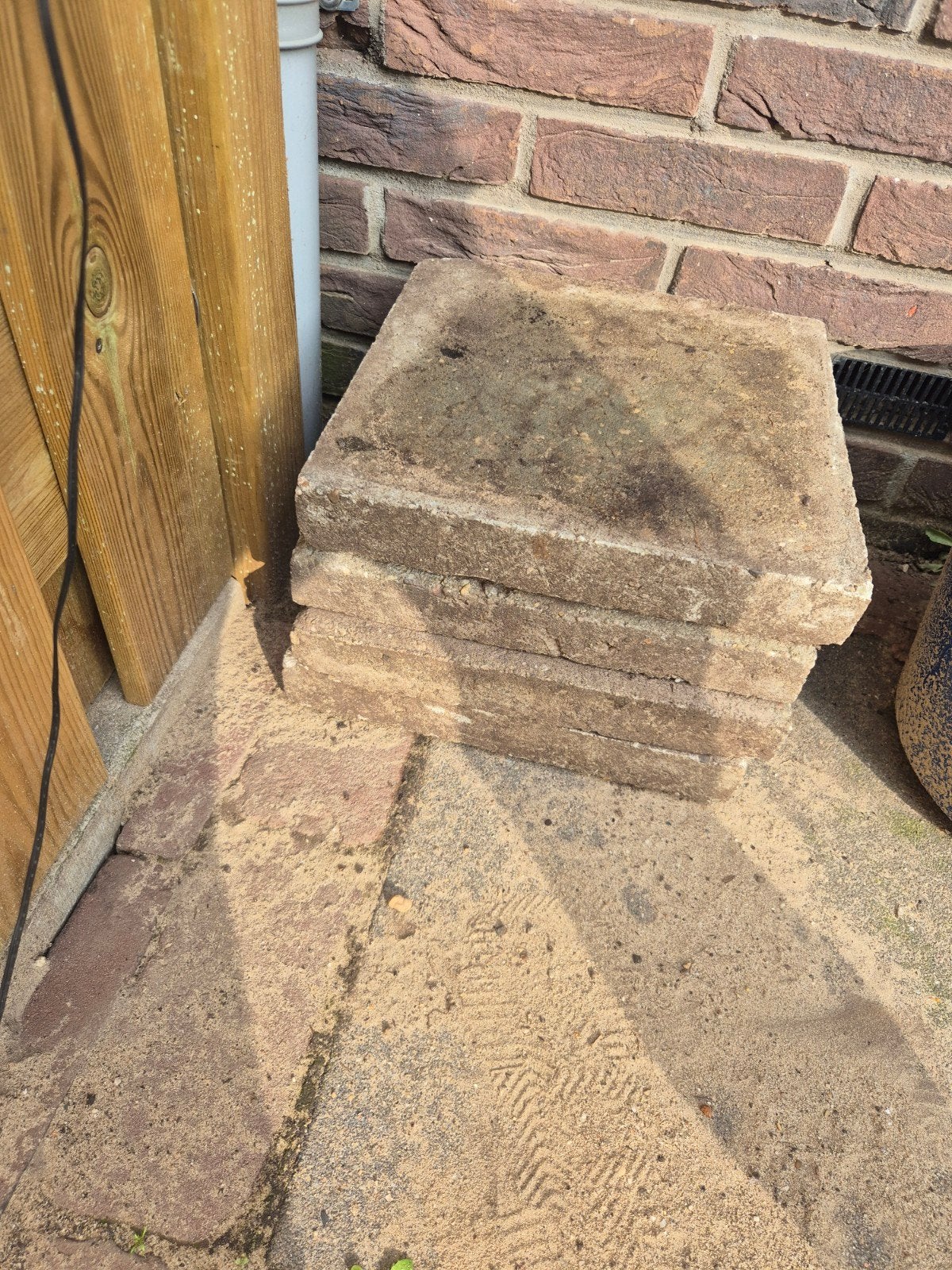 Gratis stoeptegels - 4stuks - 30x30, Ophalen, Gebruikt, Beton, Terrastegels