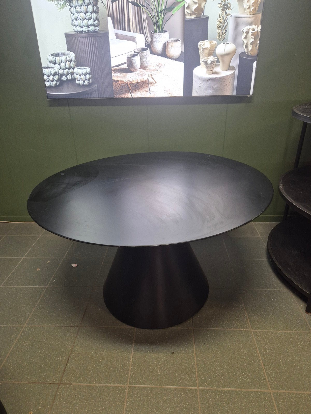 PTMD Eettafel Rond Metaal - Ø122 H72 cm - Lichte Krasjes, Ophalen, Gebruikt, Rond, Metaal