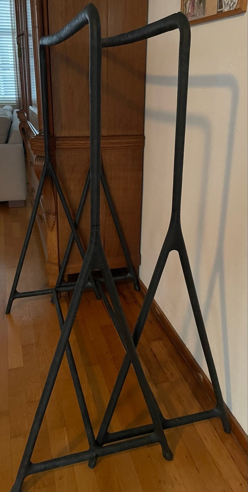 2x IKEA Kledingrek Zwart, Binnen/Buiten, 117x59 cm, Ophalen, Gebruikt