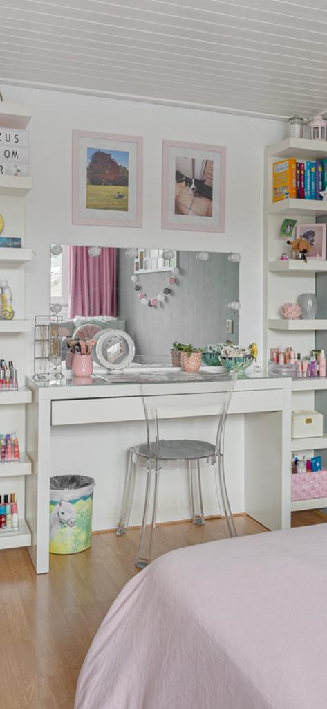 Ikea MALM Toilettafel/make up tafel wit, Ophalen, Gebruikt, 50 tot 100 cm, Minder dan 100 cm