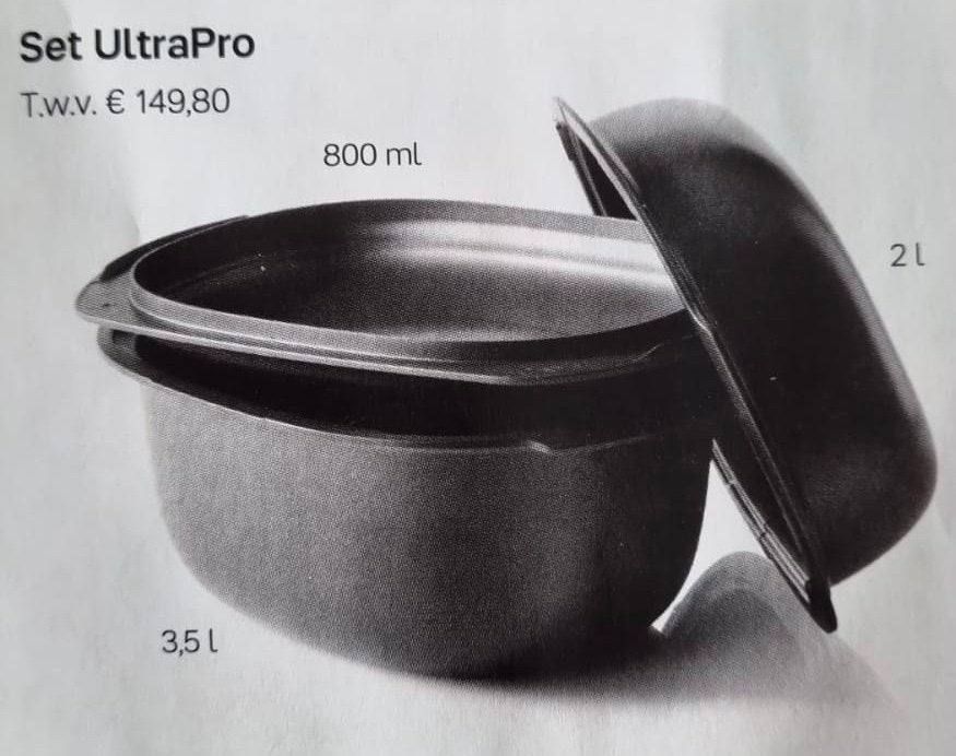 Tupperware  set Ultra Pro 3L + 2 luter- Splinternieuw, Overige kleuren, Nieuw, Ophalen of Verzenden, Bak of Kom