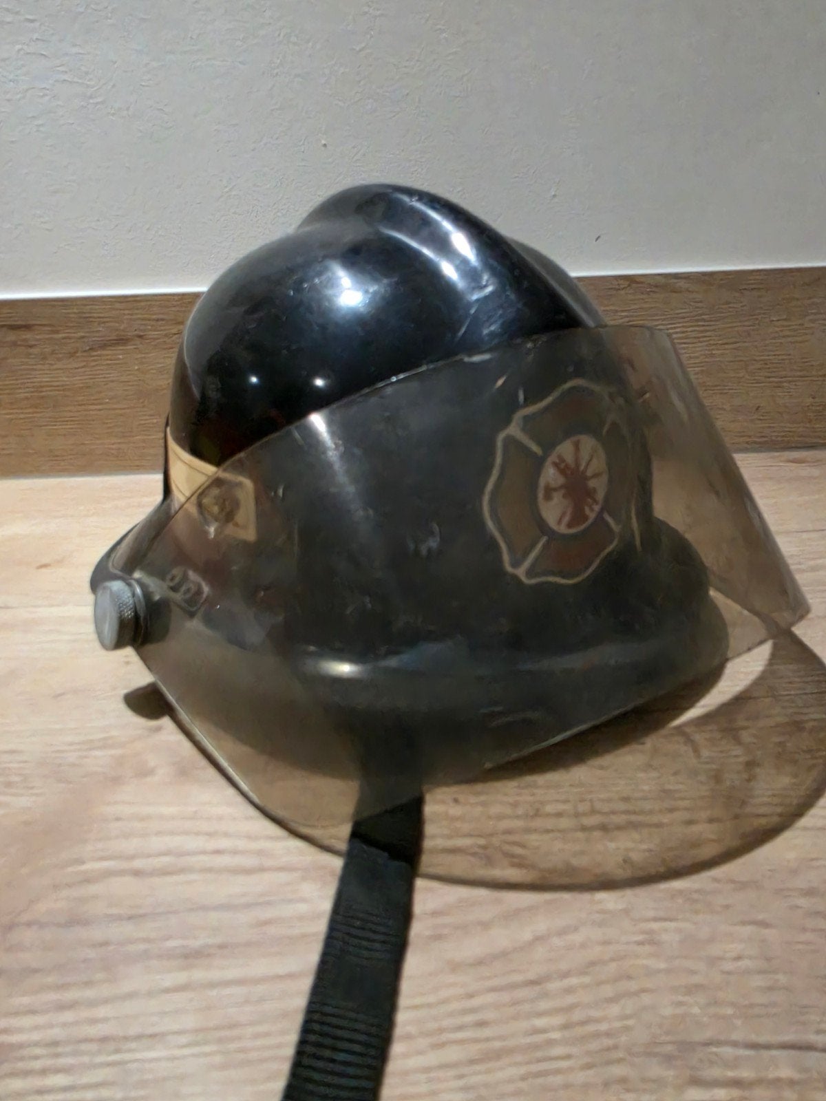 Amerikaanse Vintage Brandweerhelm - Compleet, Ophalen of Verzenden, Gebruikt