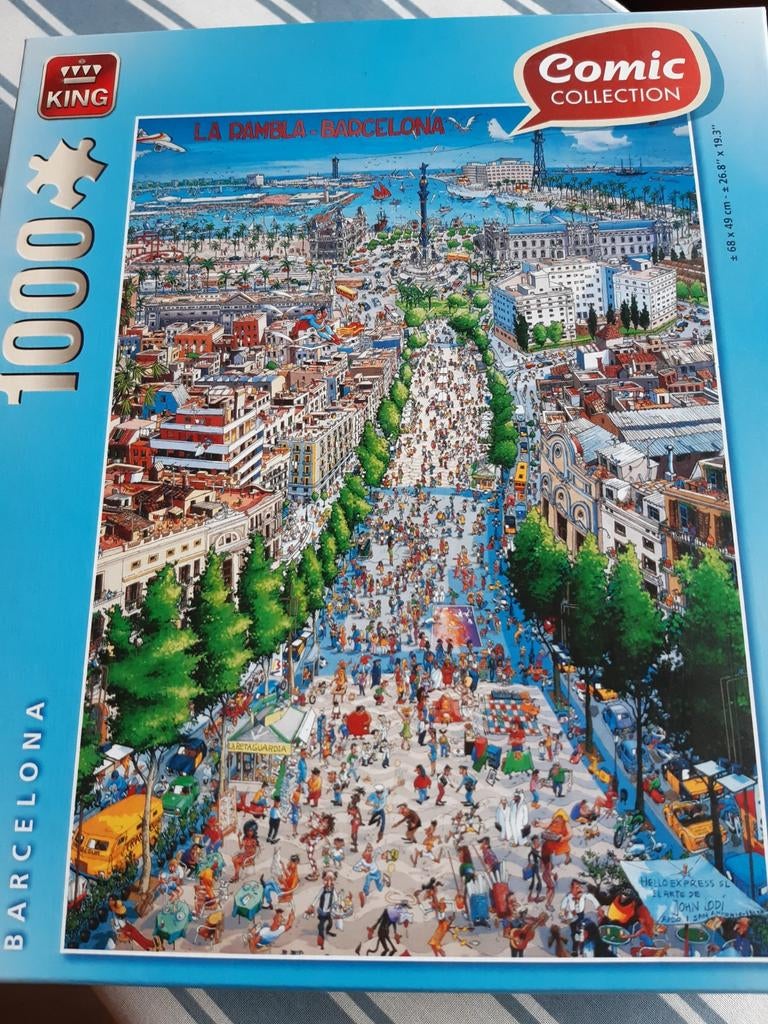 Puzzel Barcelona, 1000 stukjes, Ophalen of Verzenden, 500 t/m 1500 stukjes, Zo goed als nieuw
