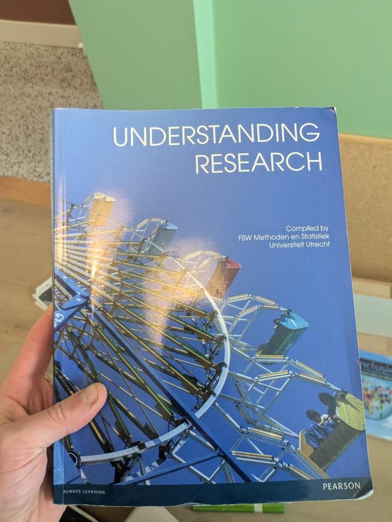 Understanding Research - Universiteit Utrecht, Boeken, Studieboeken en Cursussen, Ophalen of Verzenden, Gamma, FSW Methoden en Statistiek Universiteit Utrecht