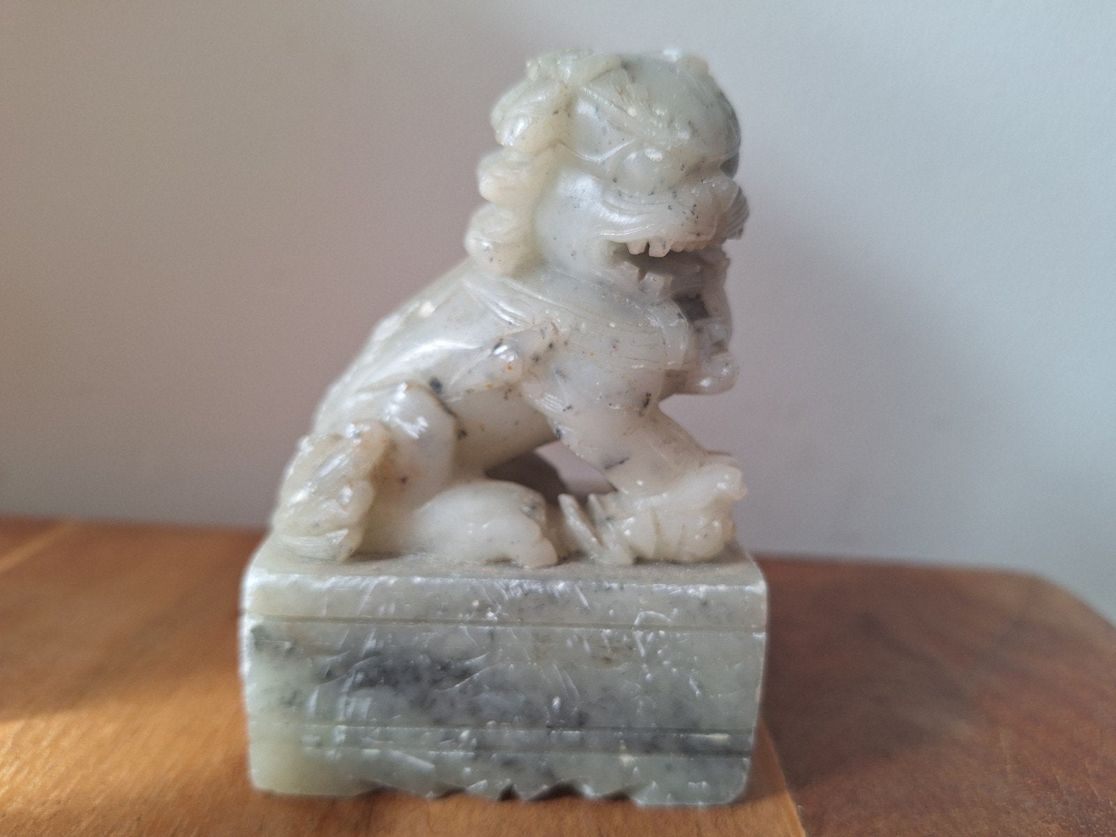 Antiek Chinees Foo Dog / Leeuw Zegel - Handgesneden Steen, Antiek en Kunst, Ophalen of Verzenden