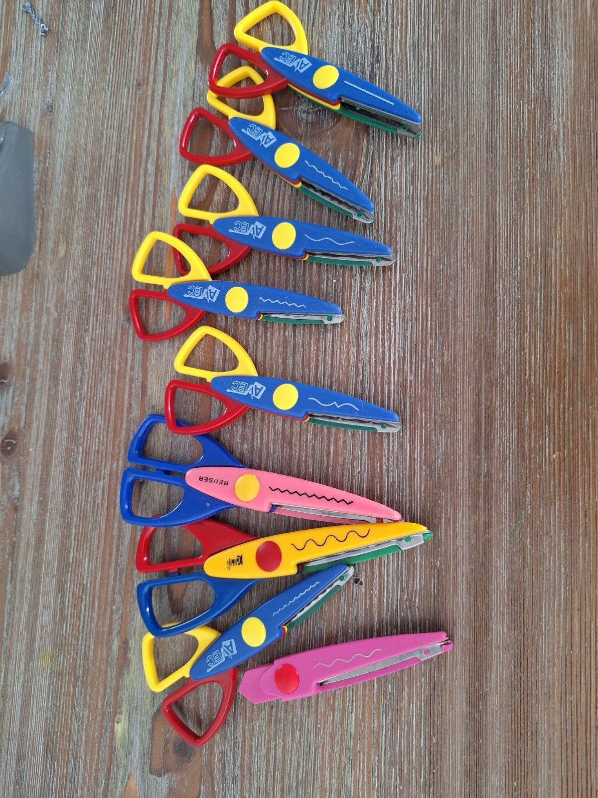 Set van 8 figuurscharen voor creatieve projecten, Gebruikt, Educatief, Gereedschap of Toebehoren, Meerkleurig