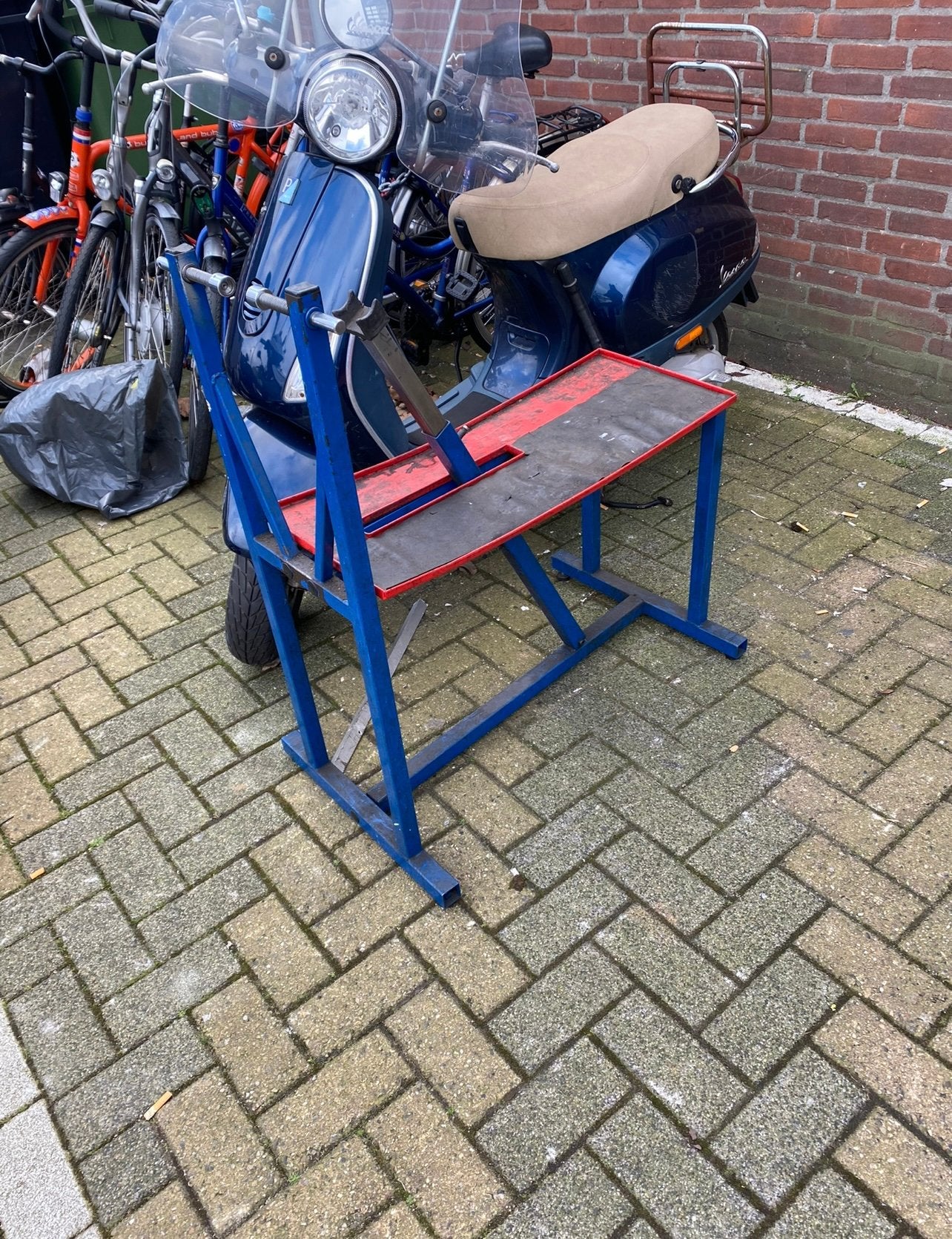 Cyclus Montagestandaard Werkplaatsuitvoering fietsgereedscha, Fietsen en Brommers, Ophalen, Zo goed als nieuw, Overig gereedschap