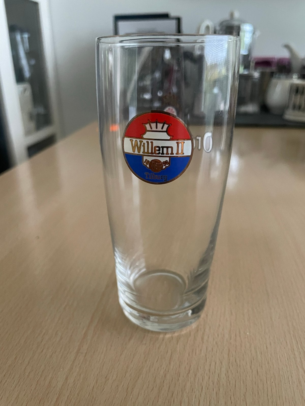 Willem II  bierglas, Verzamelen, Ophalen of Verzenden, Zo goed als nieuw, Willem II, Vaantje of Sjaal
