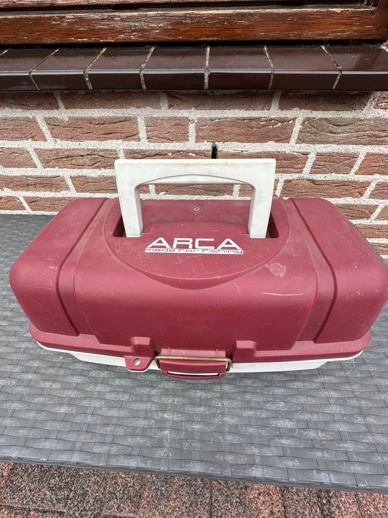 Arca viskist met visspullen, Watersport en Boten, Hengelsport | Algemeen, Ophalen of Verzenden, Gebruikt, Koffer of Tas