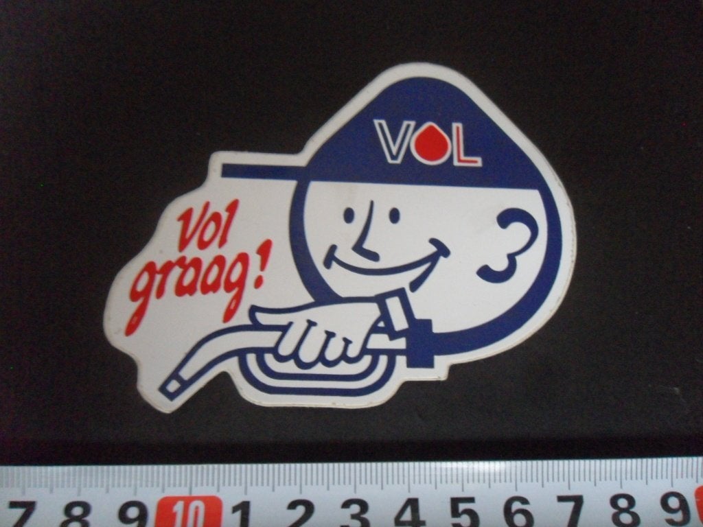 sticker auto benzine pomp - VOL graag ! *, Ophalen of Verzenden, Zo goed als nieuw