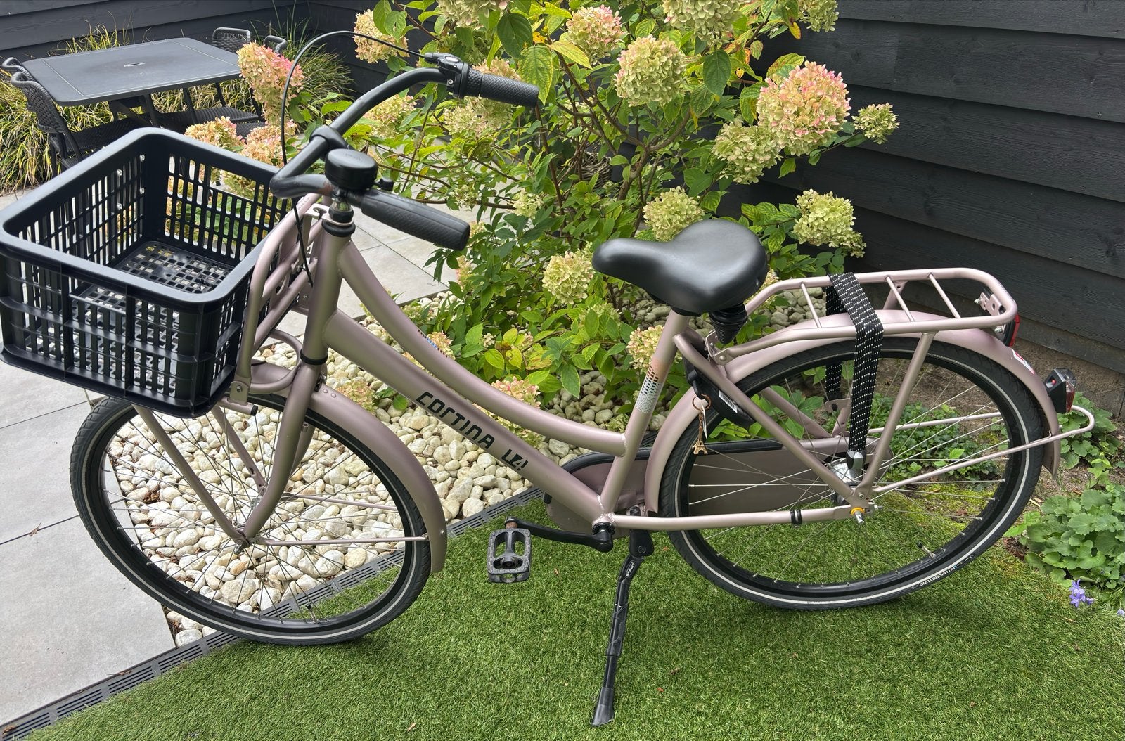 Cortina U4 Transport 26 inch Meisjesfiets - Metallic Zilver, Gebruikt, Versnellingen, Trommelrem, Ophalen