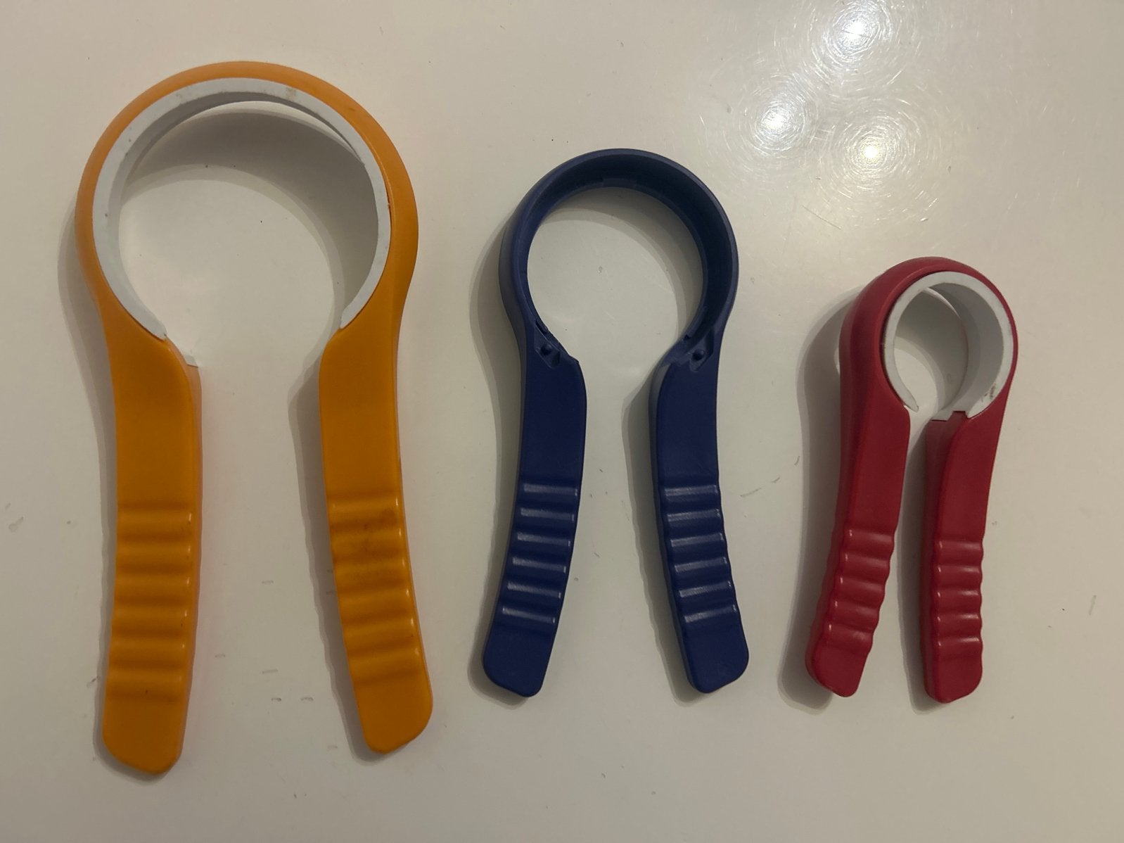 Handige pot- en flessenopeners set - 3 stuks, Overige typen, Kunststof, Ophalen of Verzenden, Zo goed als nieuw