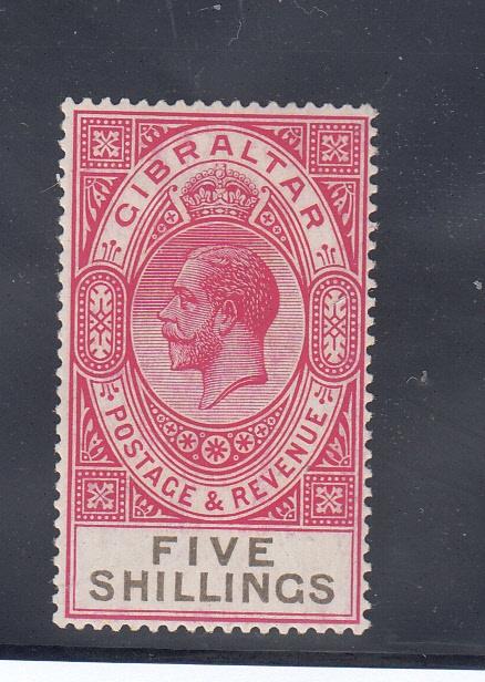 Gibraltar Postzegel Koning George Uitgave 1925 5 Shilling, Verzenden