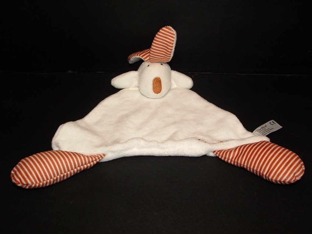 BAMBINO KONIJN KNUFFELDOEK DRIEHOEKIG VELOURS WIT MET, Kinderen en Baby's, Speelgoed | Knuffels en Pluche, Ophalen of Verzenden