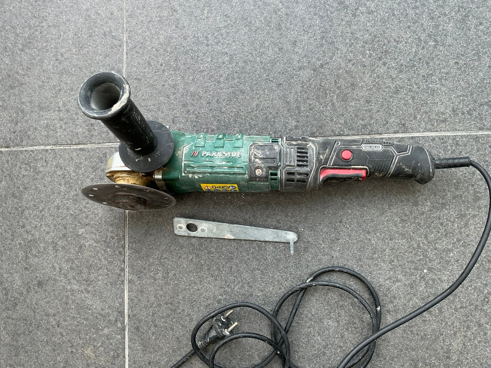 Parkside slijptol, Ophalen, Zo goed als nieuw, Minder dan 700 watt, Haakse handslijpmachine