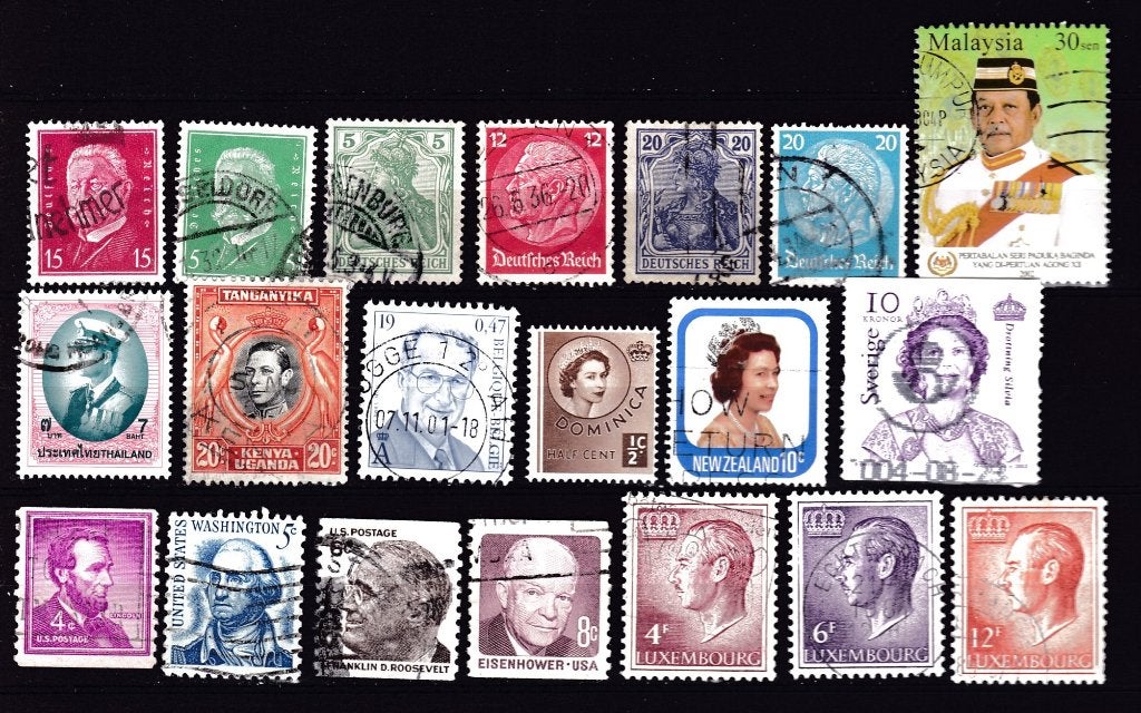 9021) thema portret ca 20x, Postzegels en Munten, Ophalen of Verzenden, Overige thema's