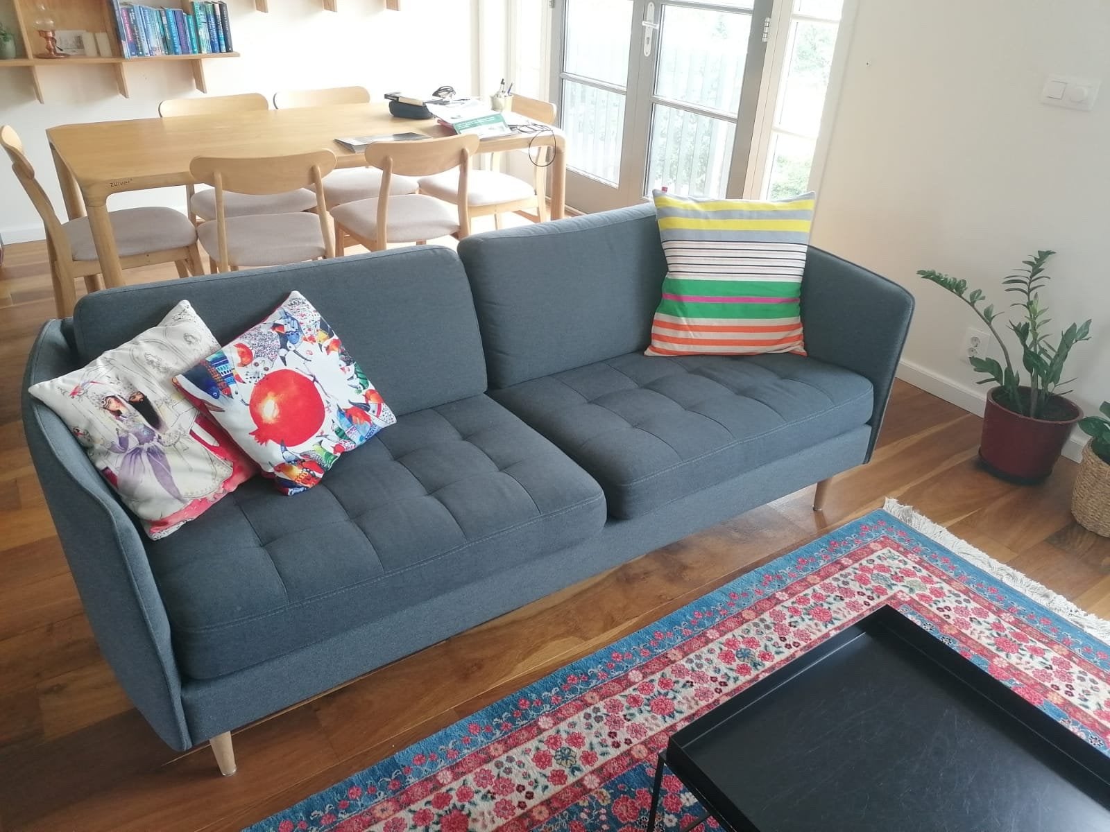 BoConcept Osaka bank - donkergrijs - zeer goede staat, Ophalen, Driepersoons, 75 tot 100 cm, Zo goed als nieuw