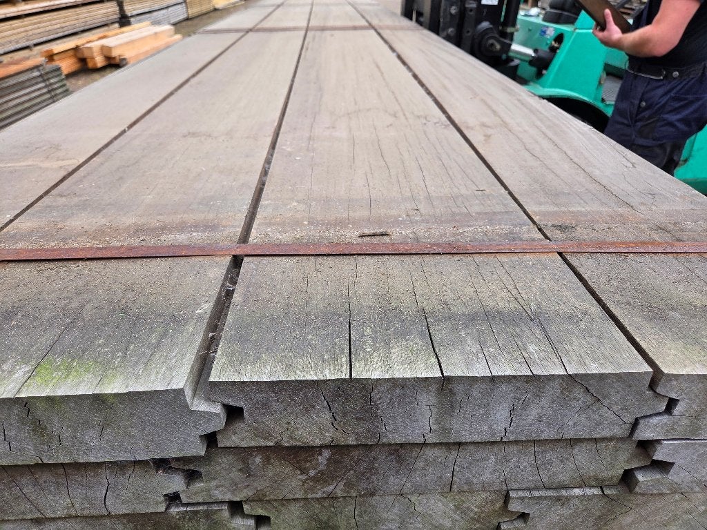 44.7 m2 Azobé hardhouten damwand 6 cm dik - nr: DW76, Ophalen, Planken, Nieuw, Hardhout