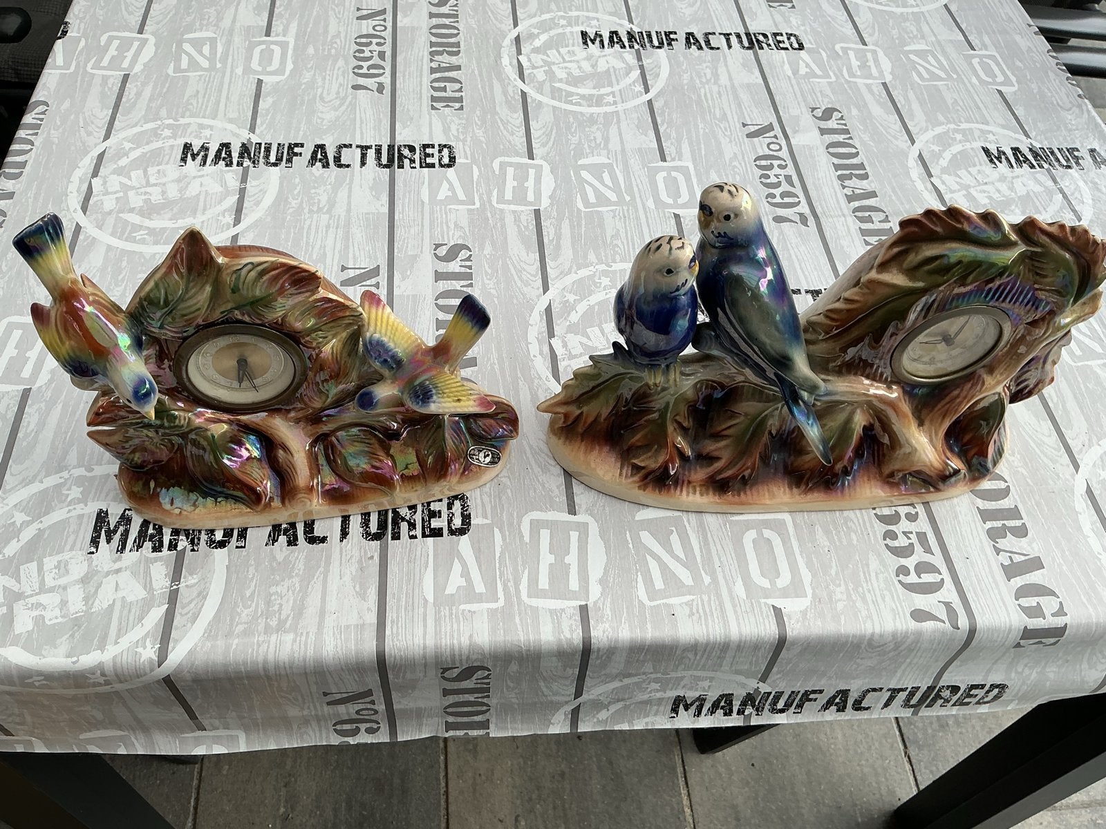 2x Jema Holland Klokjes Lopend Vintage - Papegaaitjes, Ophalen of Verzenden