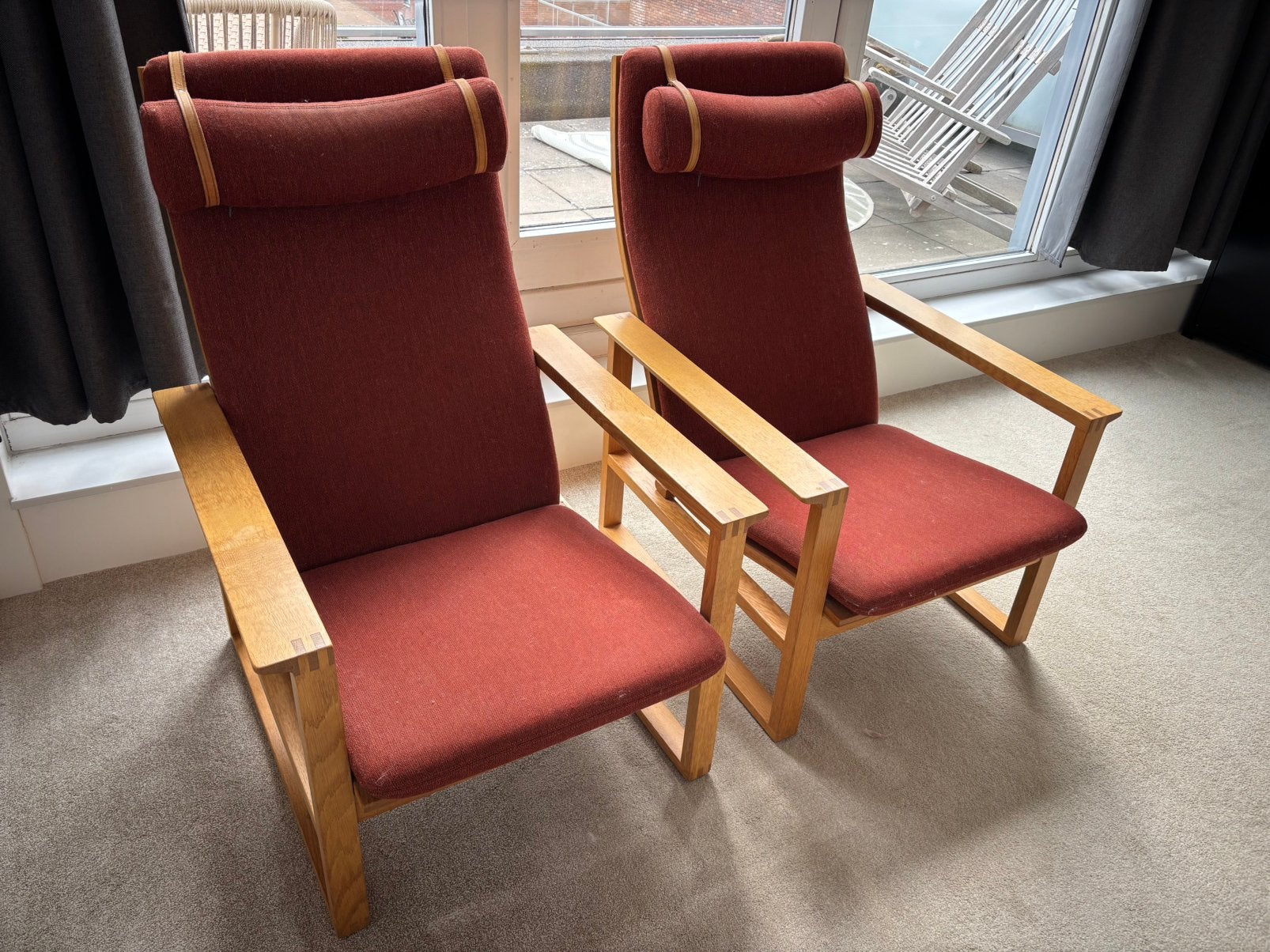 Borge mogensen 2254 The Runner Chair, Huis en Inrichting, Ophalen, Gebruikt, 75 tot 100 cm, Scandinavisch