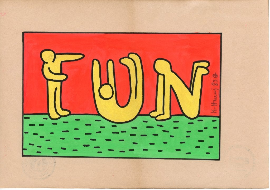 Keith Haring Artwork, Antiek en Kunst, Ophalen of Verzenden