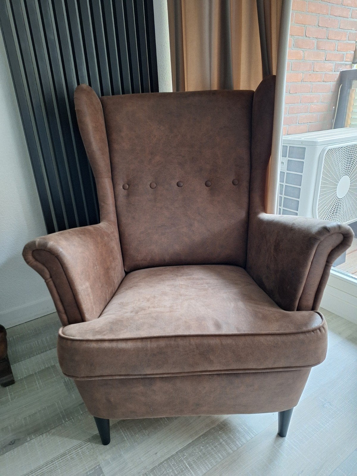 Ikea Strandmon oorfauteuil - Zo goed als nieuw, Ophalen, Bruin, Zo goed als nieuw, Eén