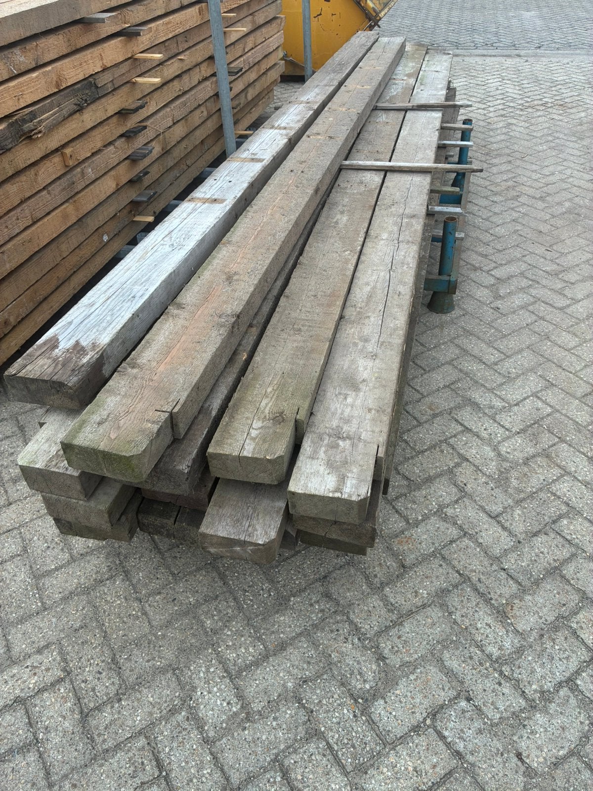 Balken balk hout 8 x 18 cm (180x80) spijkerbrij 390 lang, Ophalen, Gebruikt, 250 cm of meer, Balken
