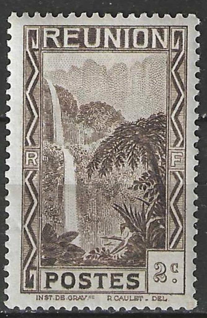 Reunion 1933/1938 - Yvert 126 - Waterval van Salazie (PF), Verzenden, Overige landen, Postfris