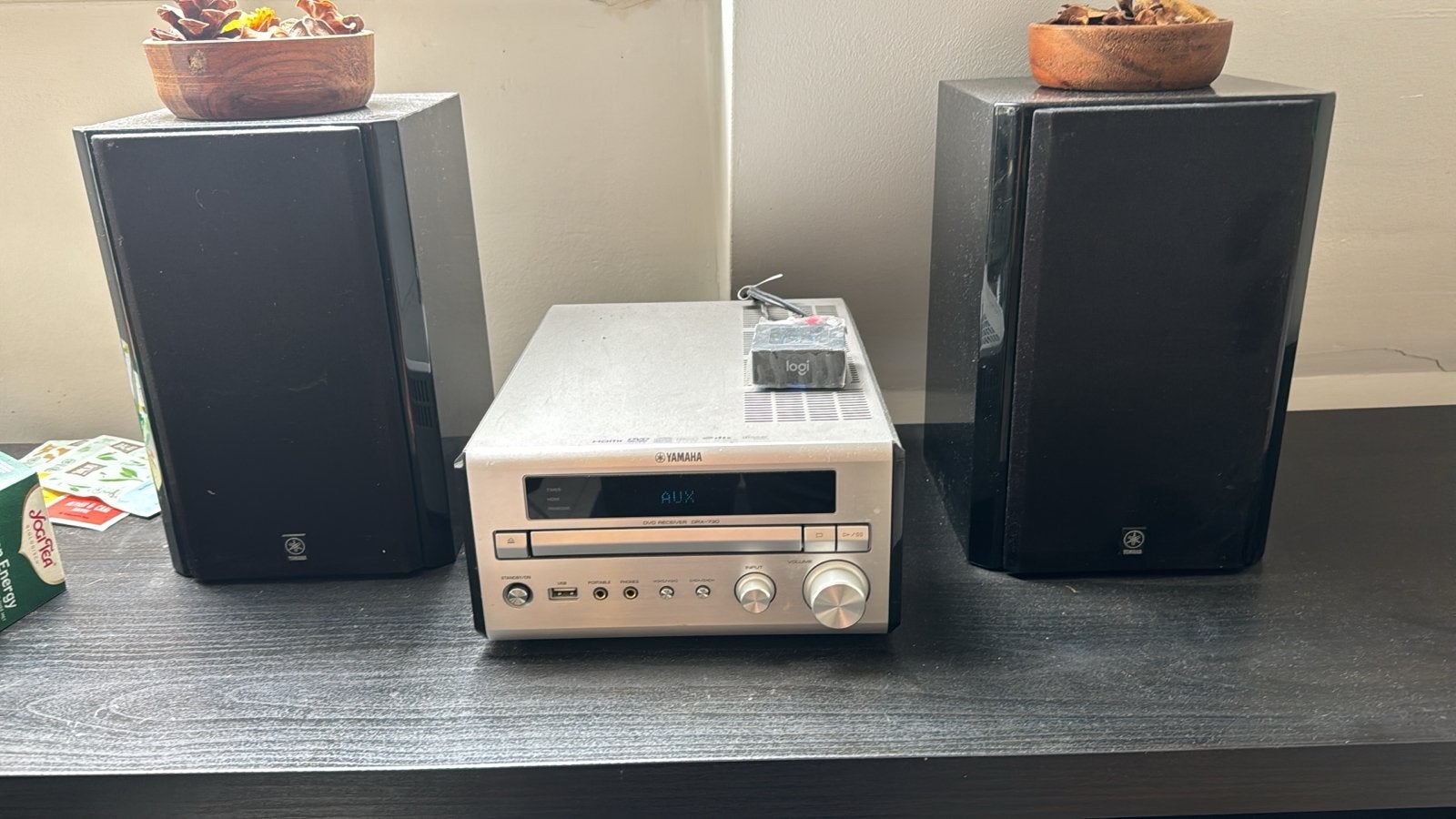 Yamaha Microset met Bluetooth adapter - Eén speaker werkt, Audio, Tv en Foto, Gebruikt, Microset, Speakers, Ophalen