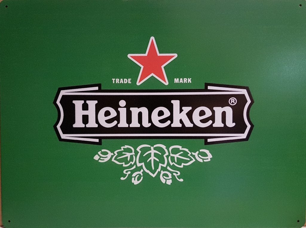 Heineken logo groen reclamebord van metaal wandbord deco
