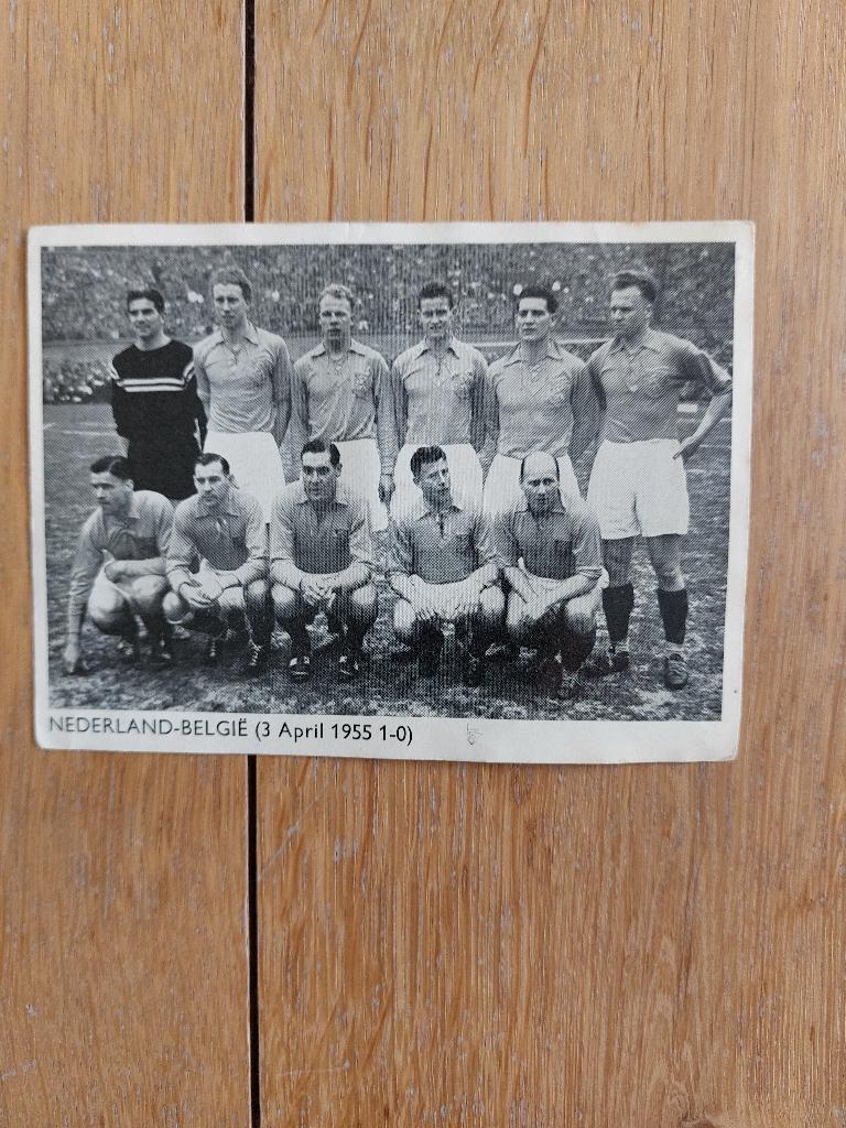 Voetbalplaatje Nederlands Elftal 1955, Ophalen of Verzenden, Gebruikt, Plaatje