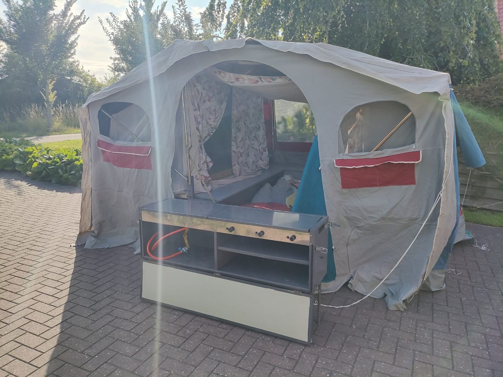 Complete vouwwagen met voortent en keuken, Caravans en Kamperen, Tenten, tot en met 6, Gebruikt, Ophalen of Verzenden